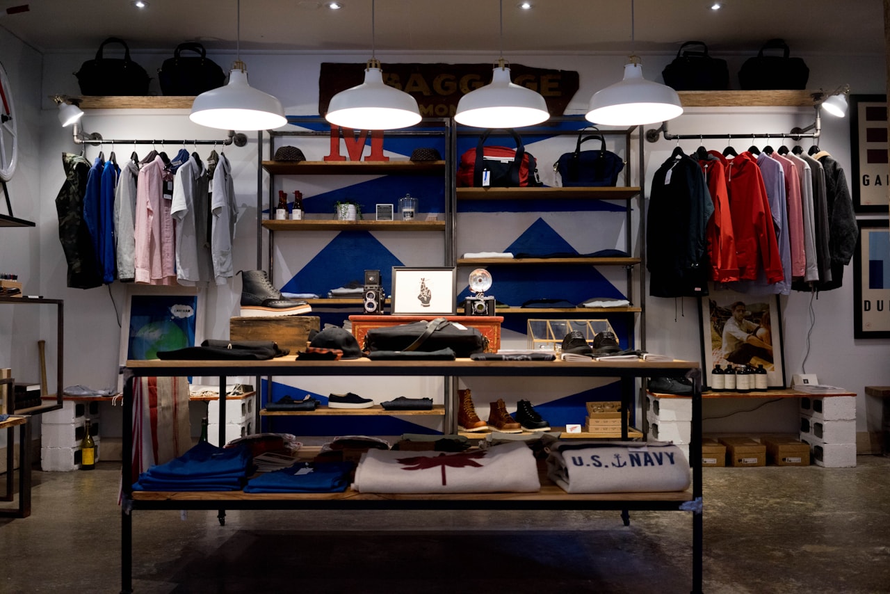 Interior de una tienda moderna